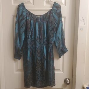 Unity World Wear Teal and Brown Tunic